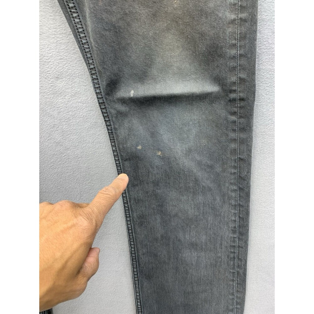 True Religion Mens Ricky Denim Jeans Flaps 249-063034 Black Made In USA 38X32 - Picture 15 of 16